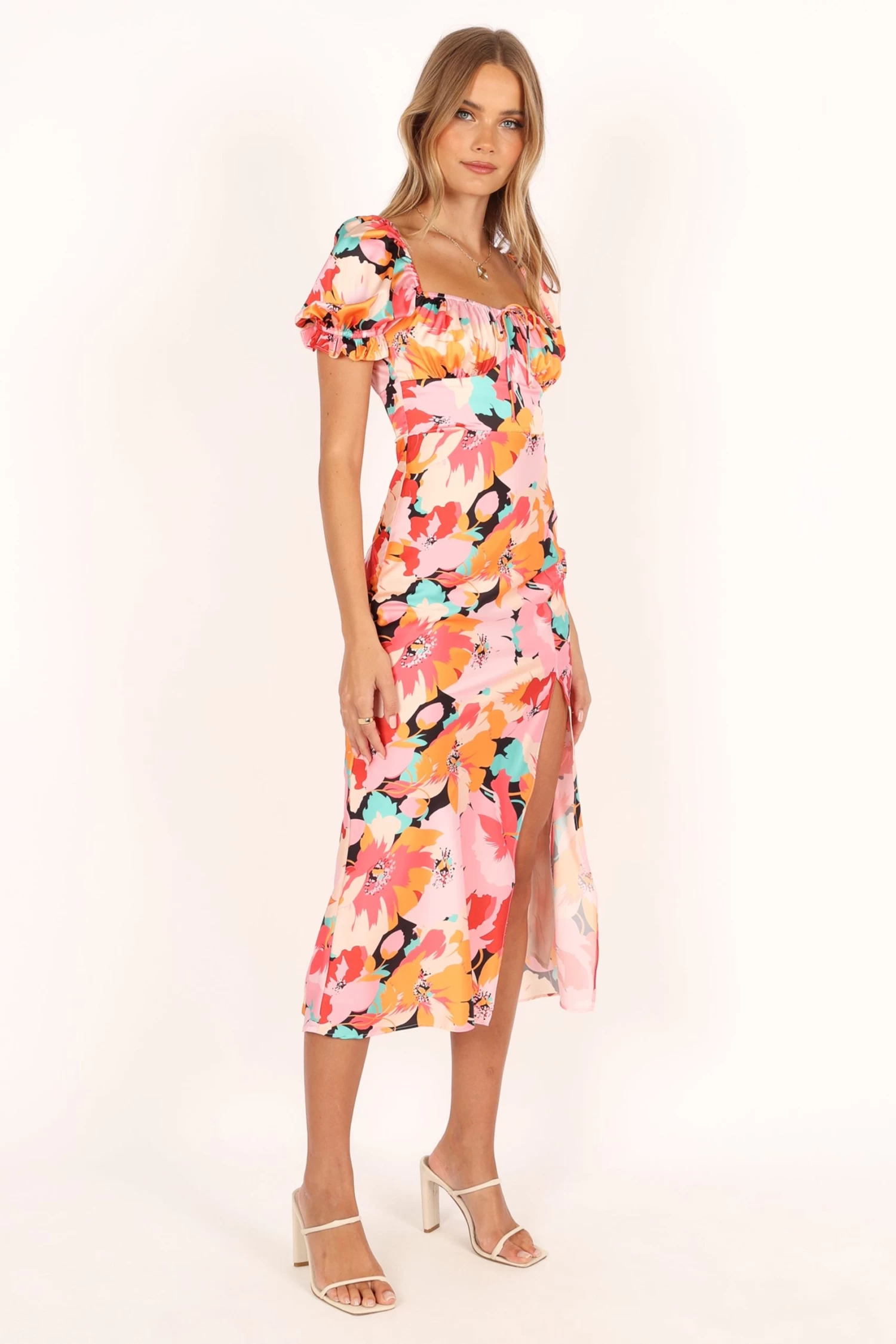 Posie Midi Dress - Pink Floral - Image 8