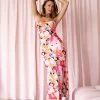 Posse Midi Slip Dress - Pink Floral