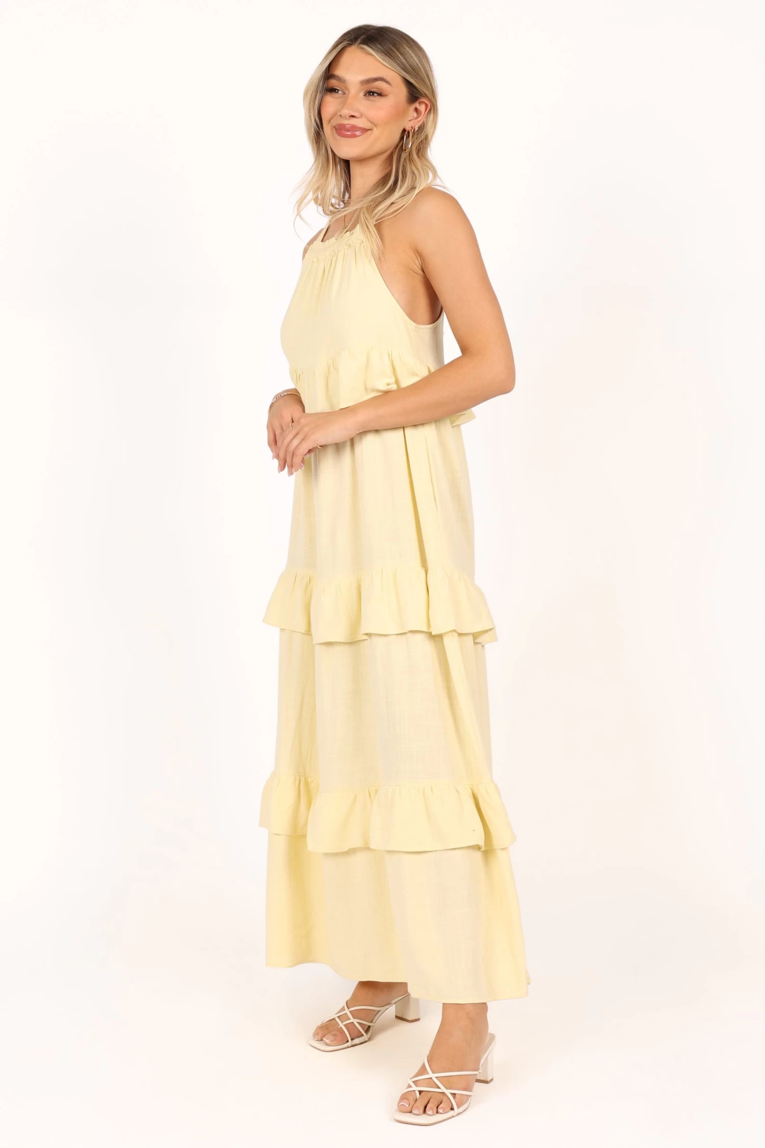 Priscilla Ruffle Maxi Dress - Butter Yellow - Image 8
