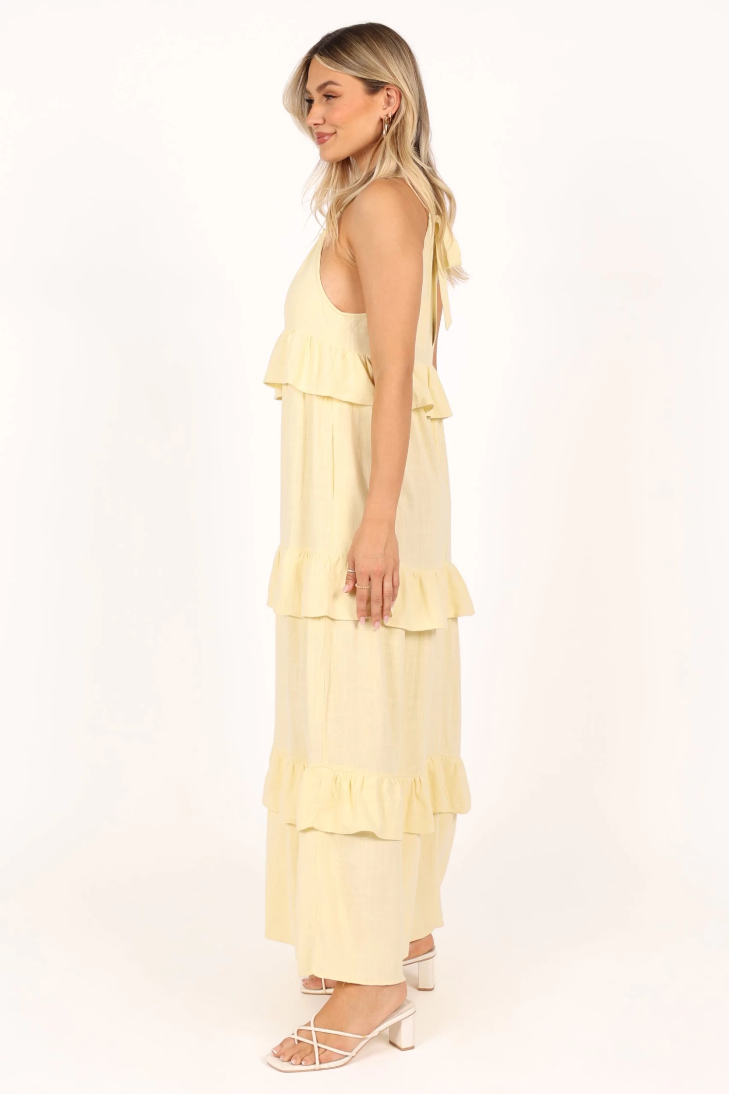 Priscilla Ruffle Maxi Dress - Butter Yellow - Image 7