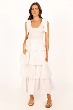 Raphael Tiered Maxi Dress - White