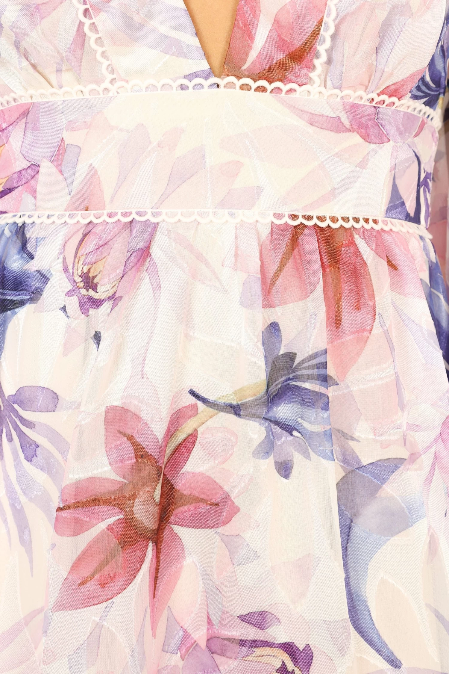 Rume Long Sleeve Mini Dress - Purple Floral - Image 9