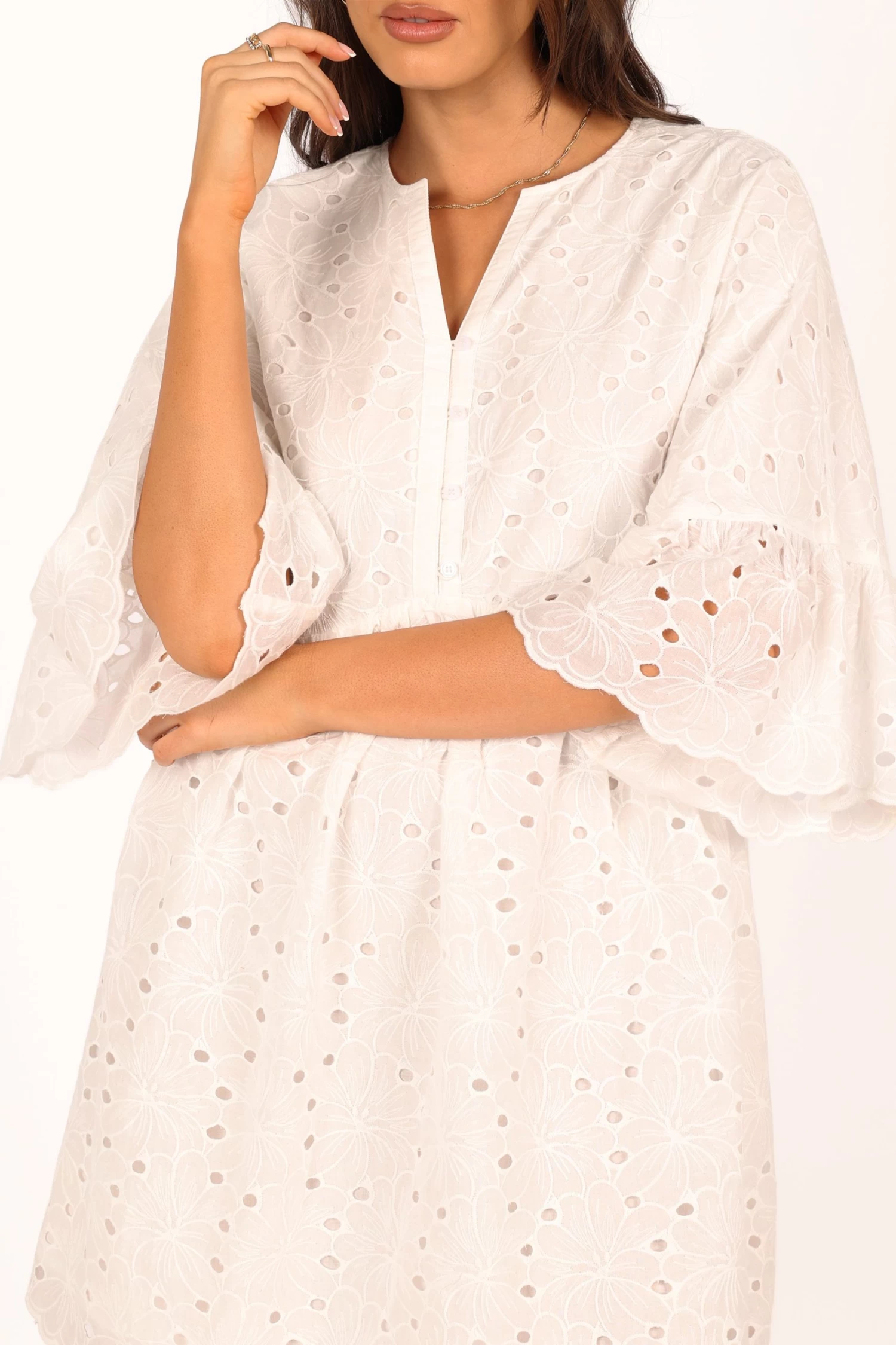 Savannah Mini Dress - White - Image 5