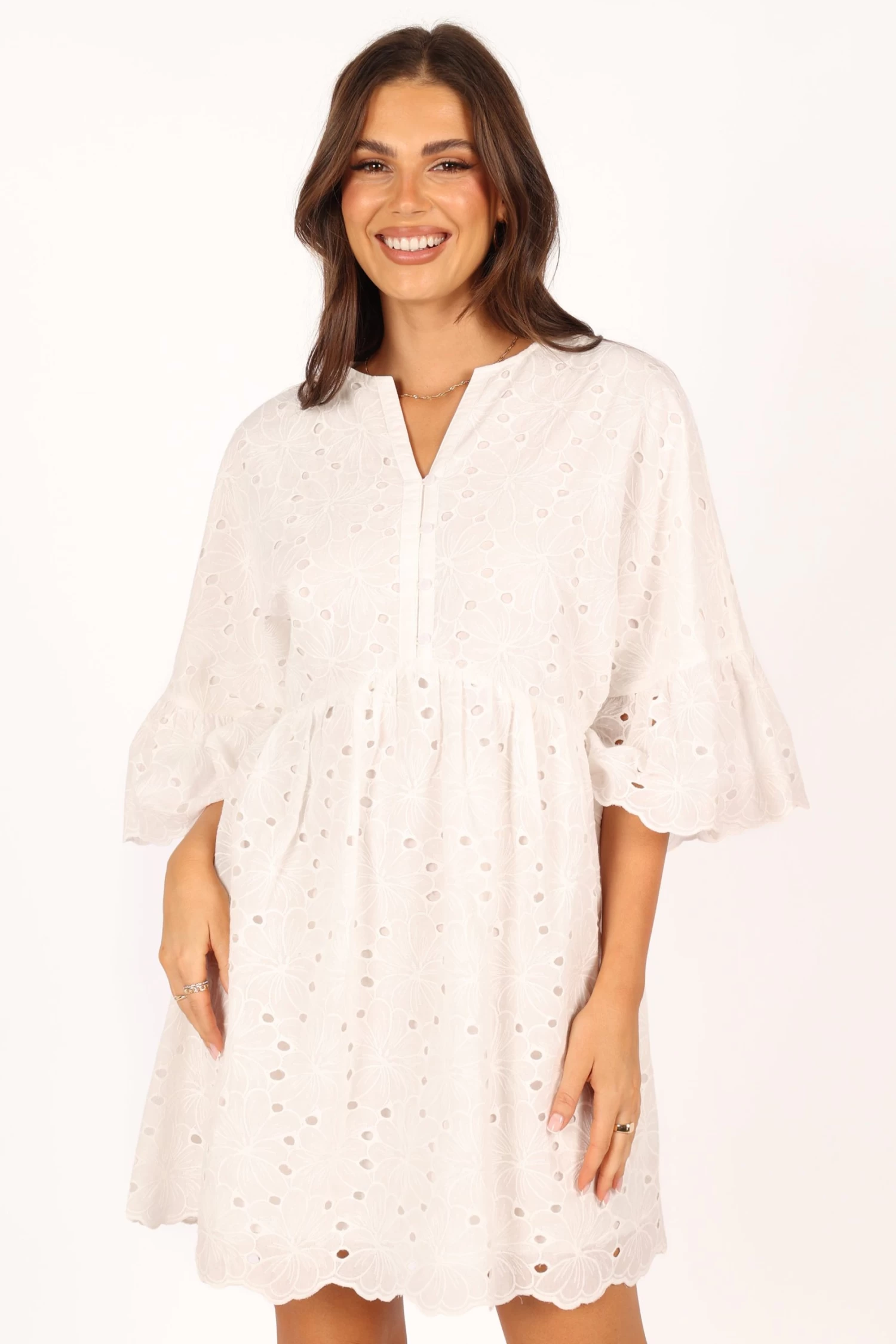 Savannah Mini Dress - White - Image 7