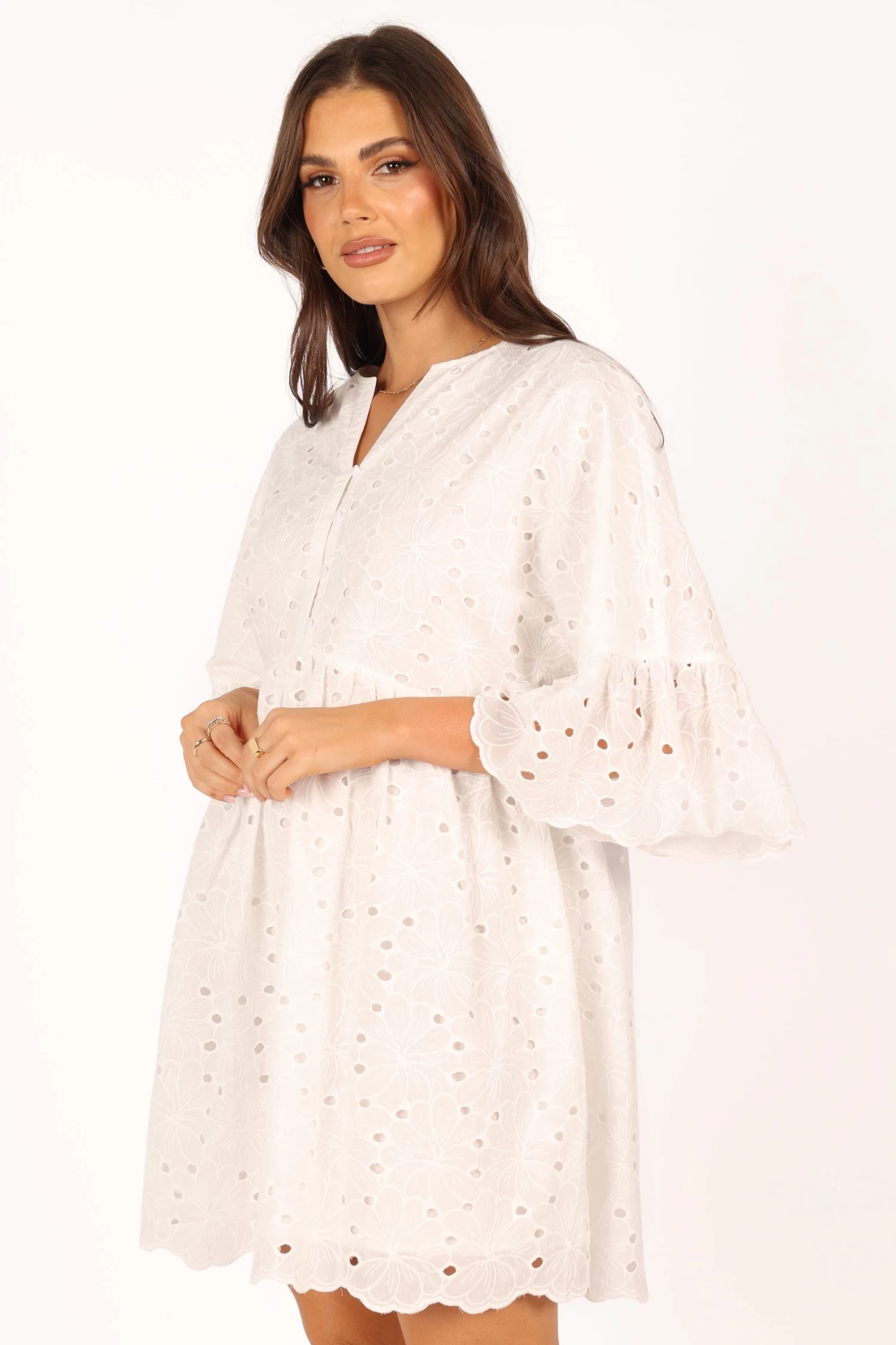 Savannah Mini Dress - White - Image 8