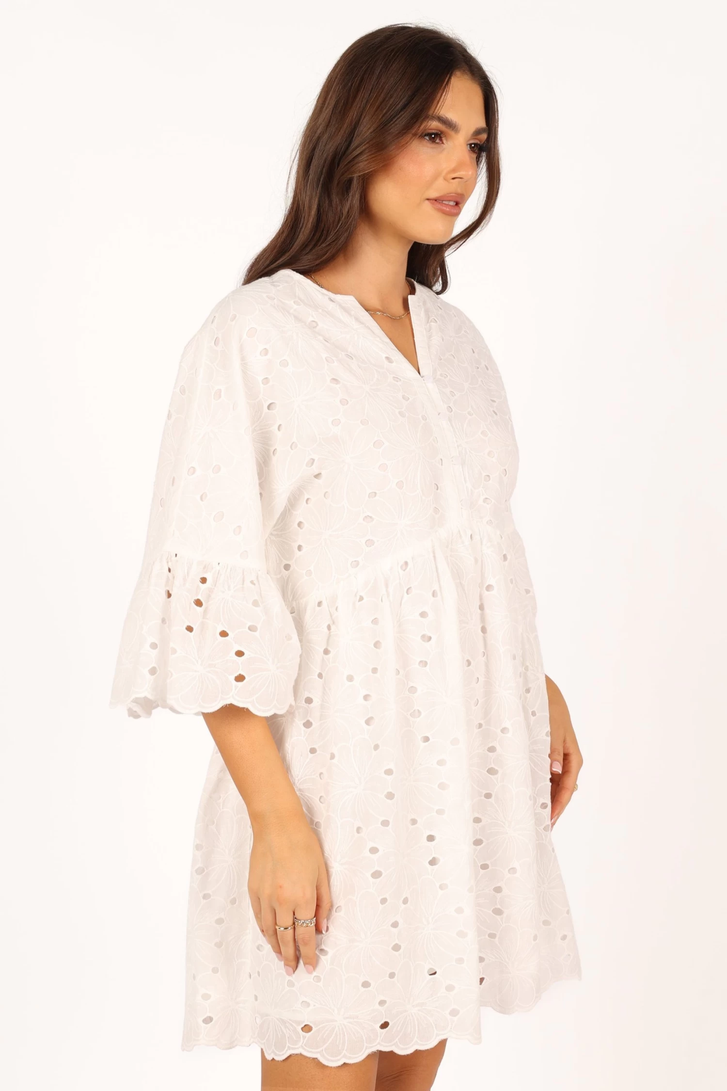 Savannah Mini Dress - White - Image 12