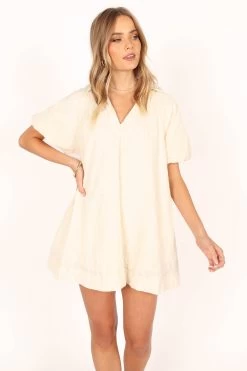 Sophia Puff Sleeve Mini Dress - White