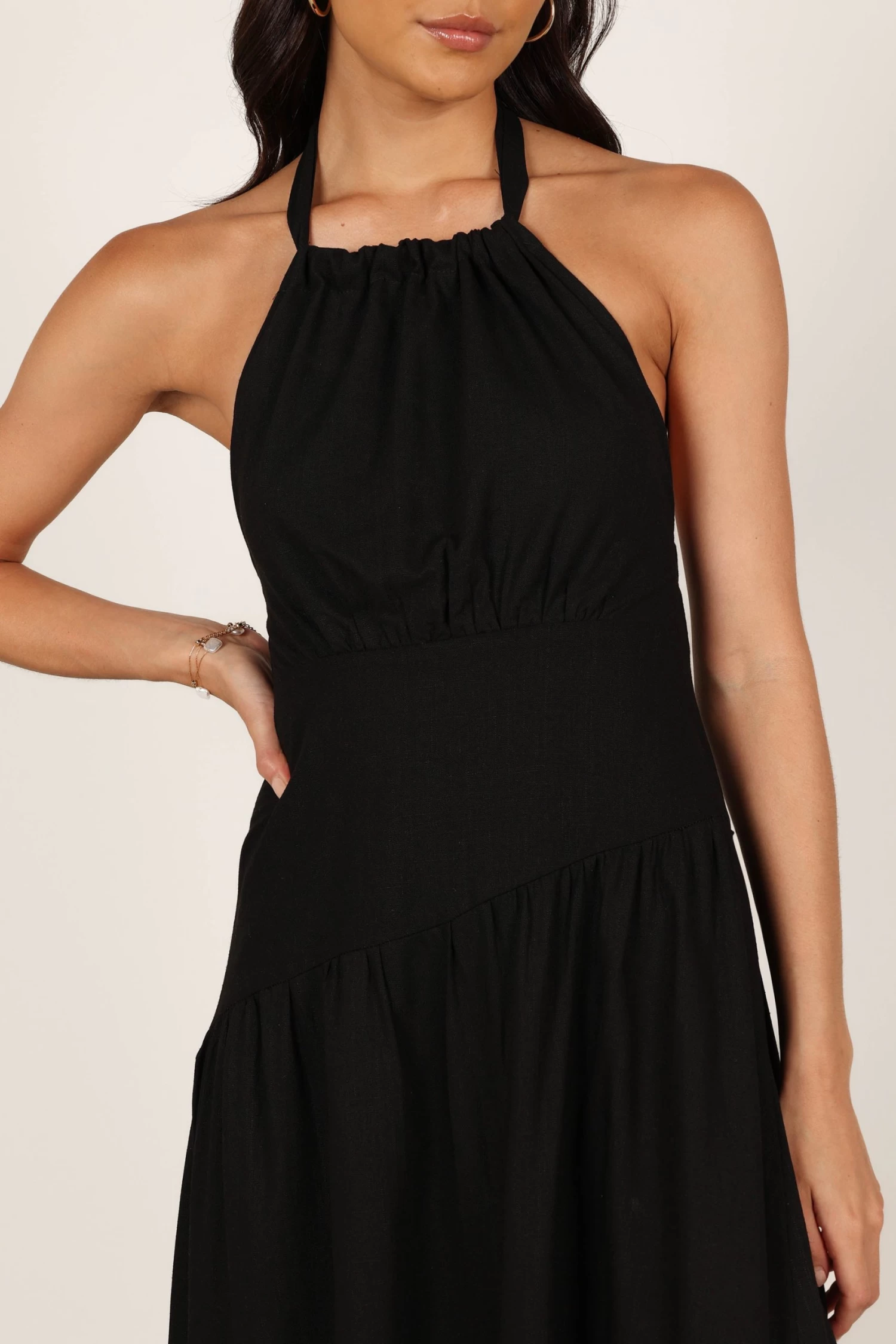 Stefani Midi Dress - Black - Image 2