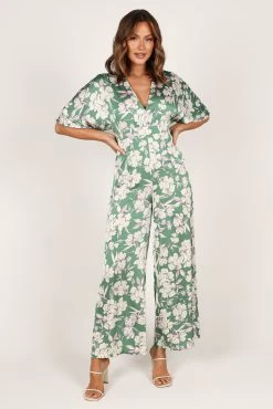 Rosalyn Jumpsuit - Green Floral
