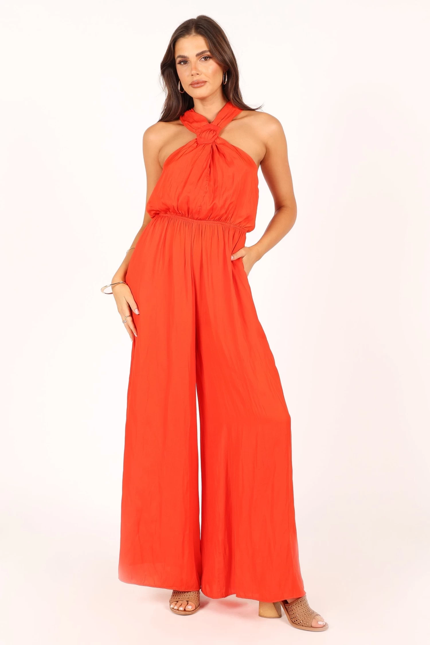 Dylan Wide Leg Jumpsuit - Red - Image 3