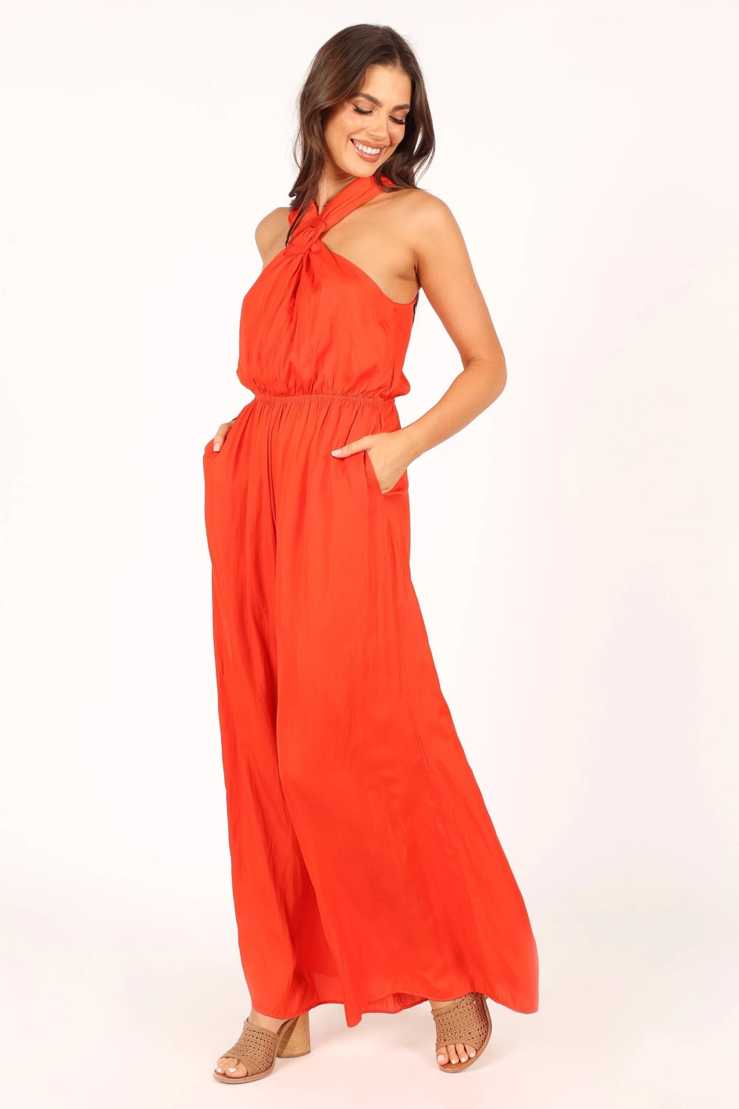 Dylan Wide Leg Jumpsuit - Red - Image 5