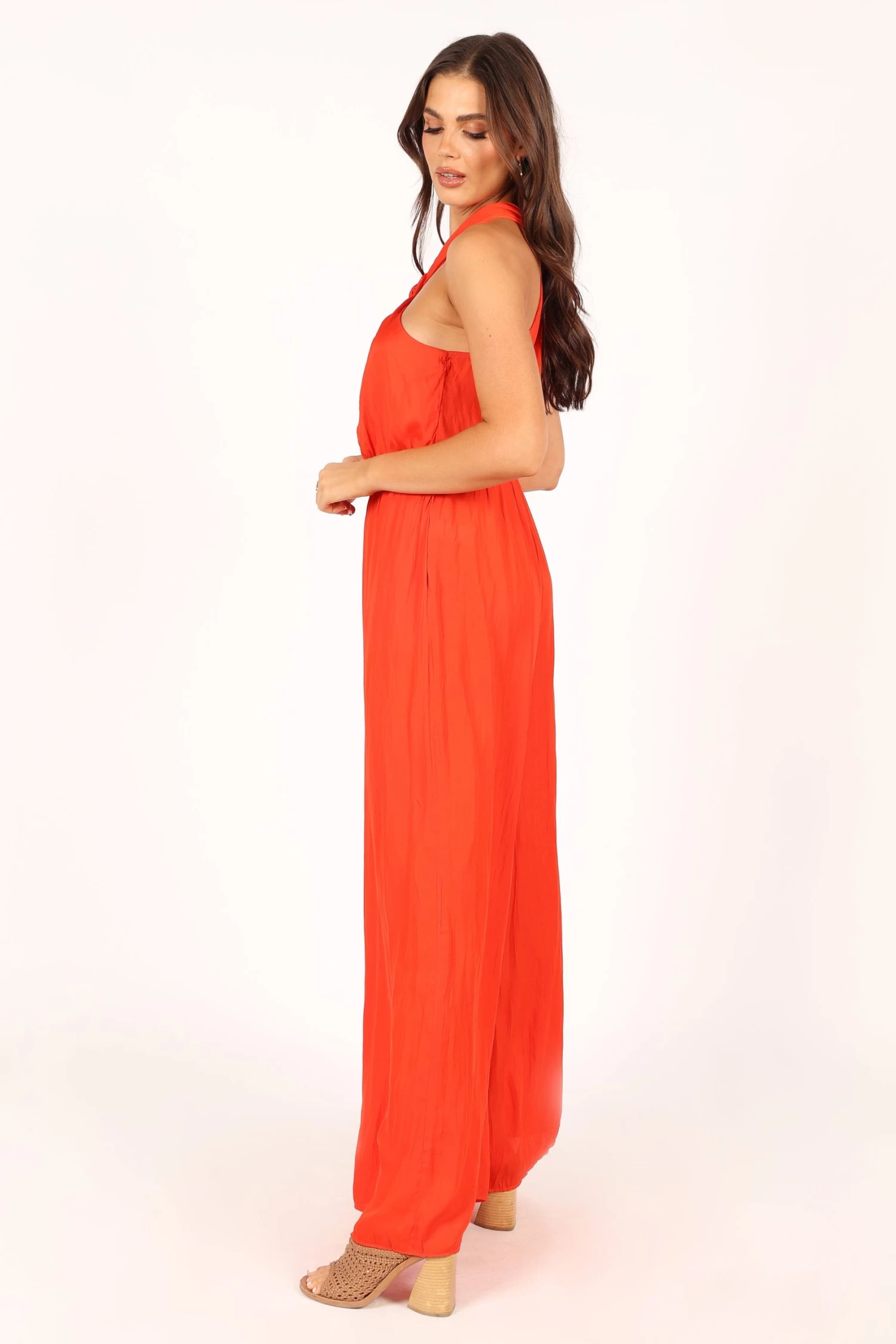 Dylan Wide Leg Jumpsuit - Red - Image 7