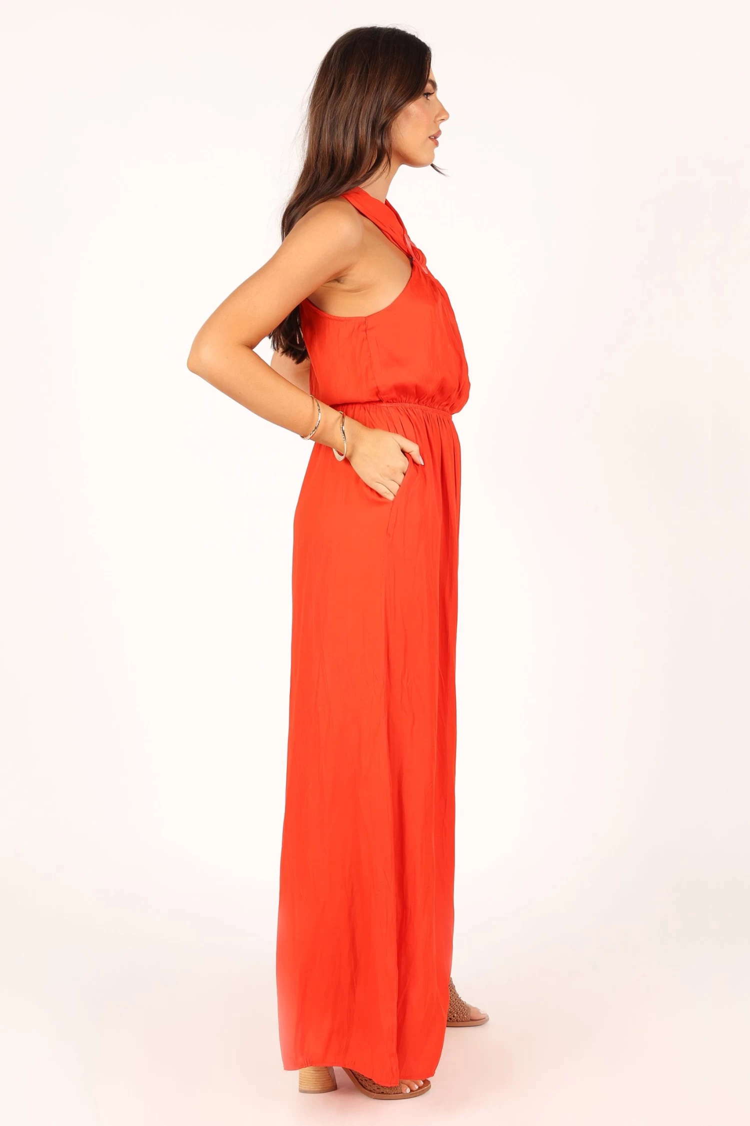 Dylan Wide Leg Jumpsuit - Red - Image 9