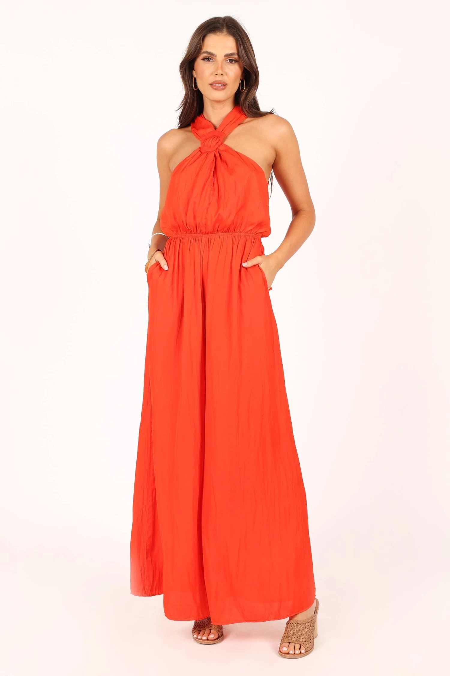 Dylan Wide Leg Jumpsuit - Red - Image 11