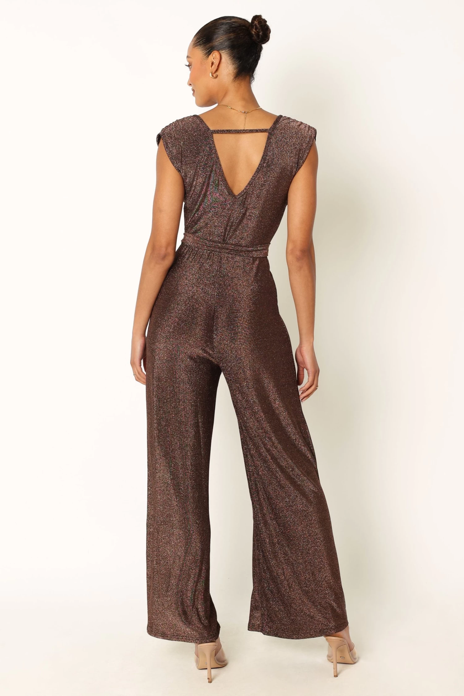 Nora Wide Leg Jumpsuit - Chocolate - Image 7