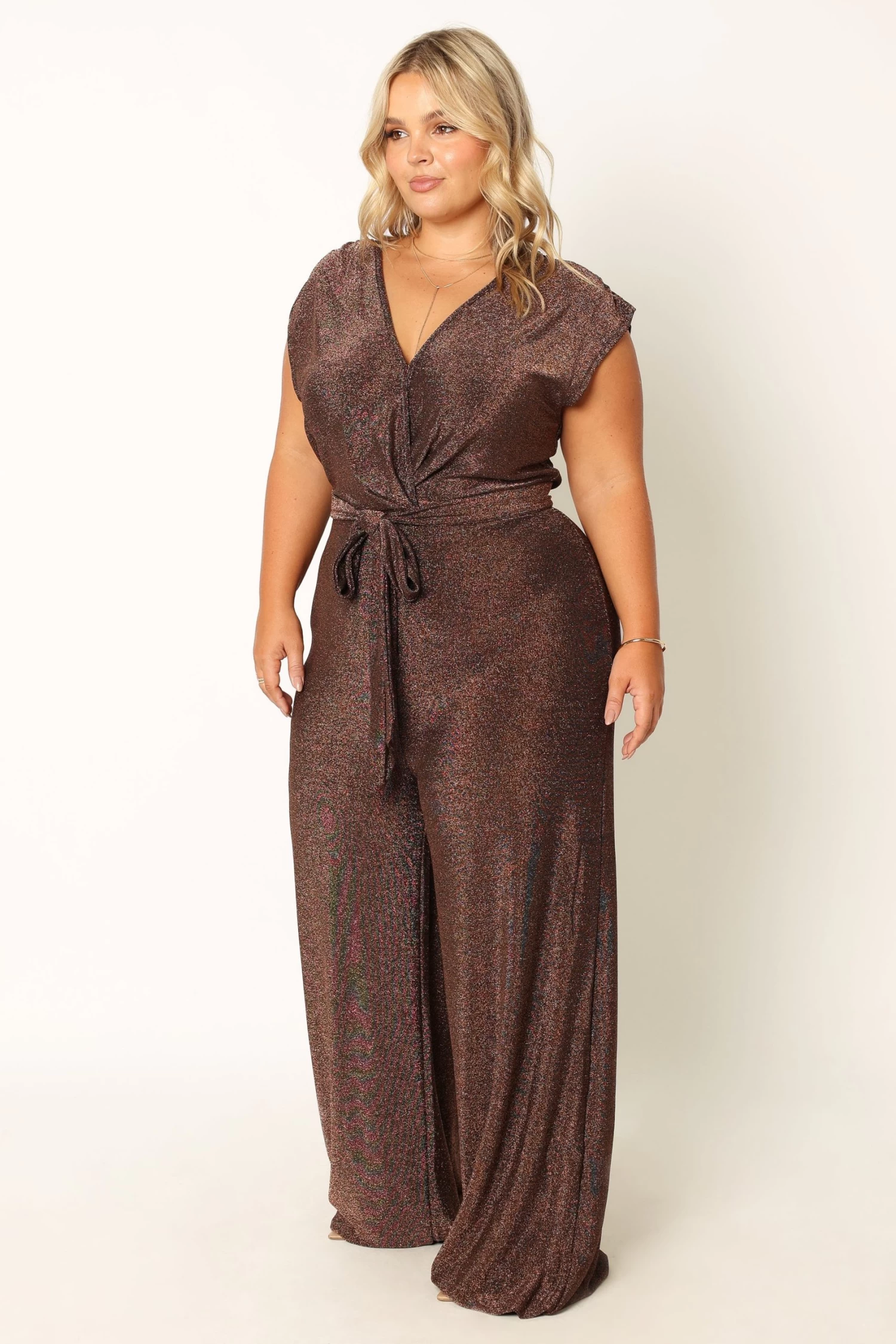 Nora Wide Leg Jumpsuit - Chocolate - Image 10