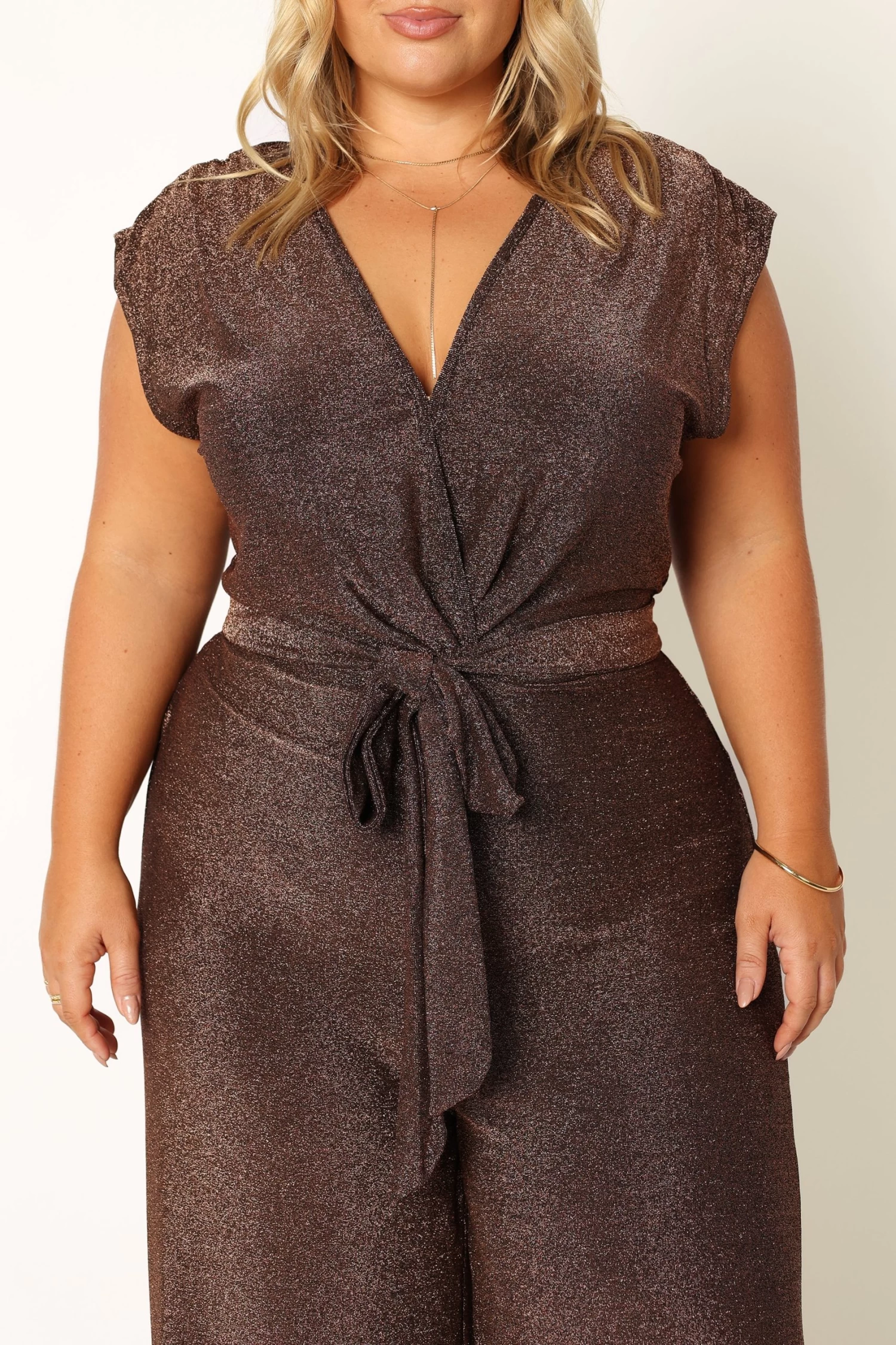 Nora Wide Leg Jumpsuit - Chocolate - Image 14
