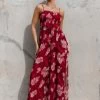Quinn Wide Leg Jumpsuit - Scarlet