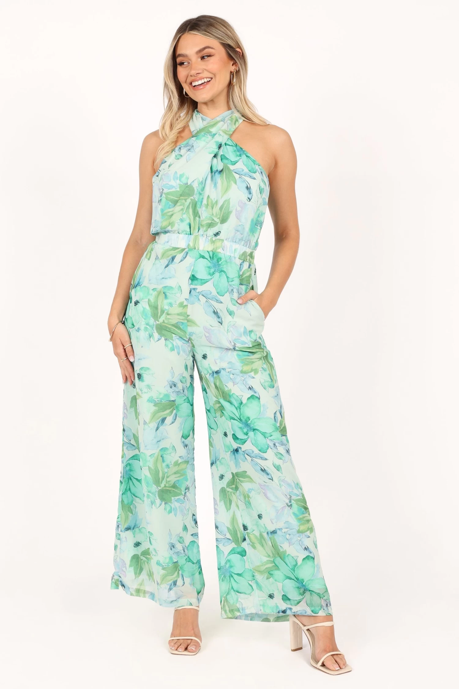 Stella Halter Jumpsuit - Green