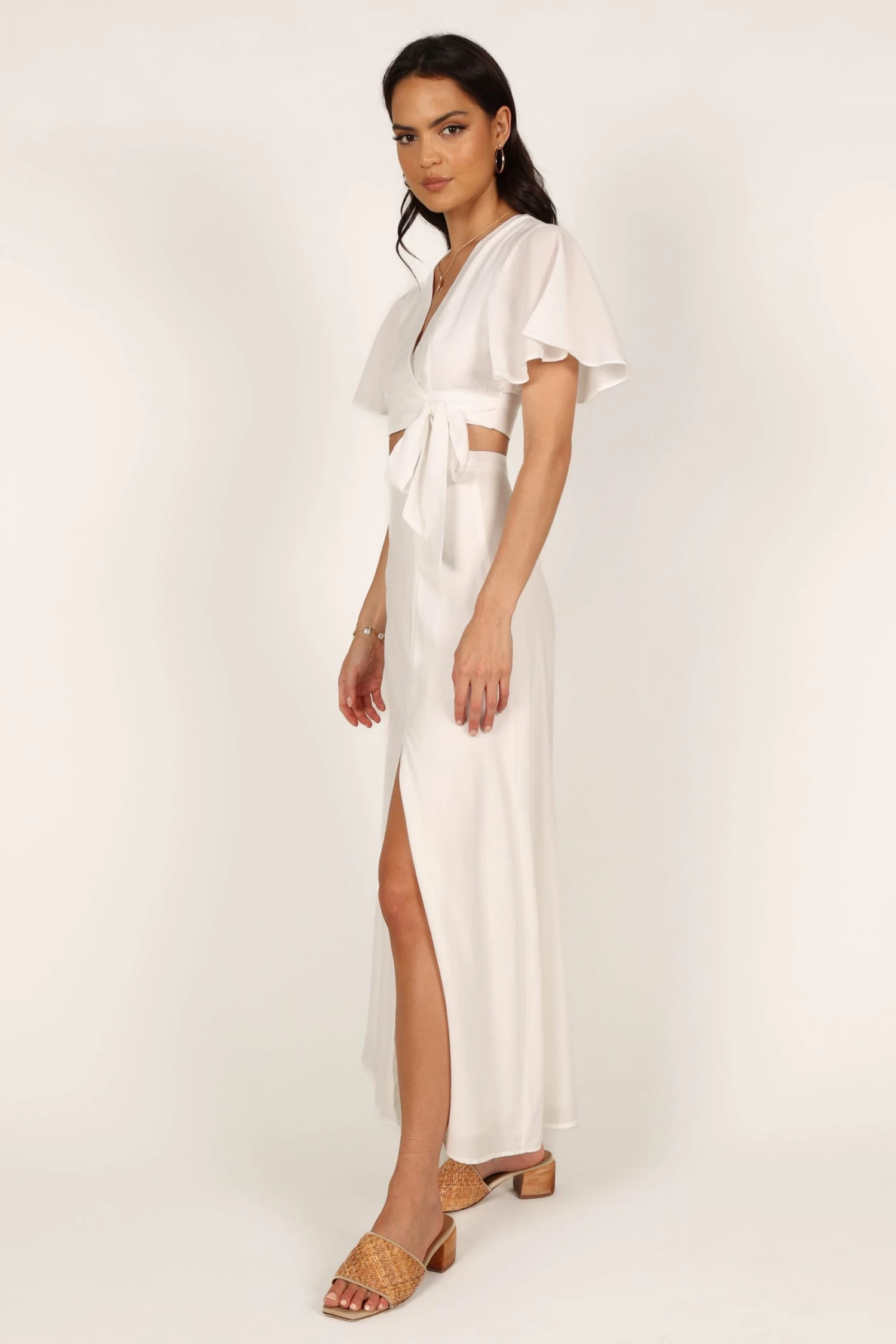 Alaia Wrap Skirt Two Piece Set - White - Image 6