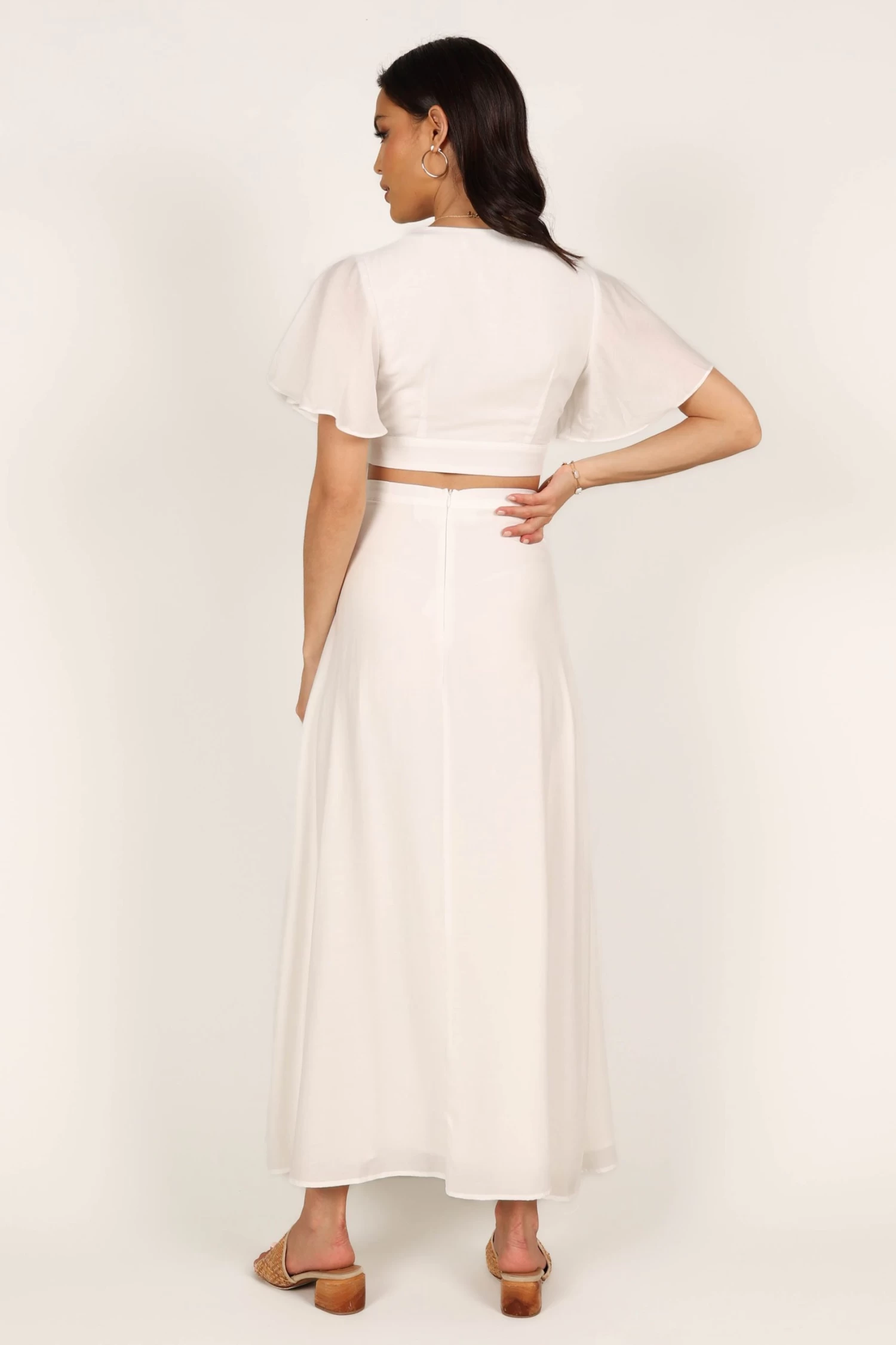 Alaia Wrap Skirt Two Piece Set - White - Image 7